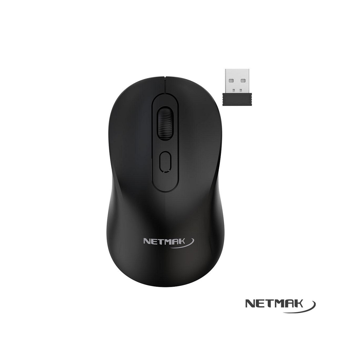 Mouse inalámbrico 2.4Ghz + BT Optimize M640 black / Withe